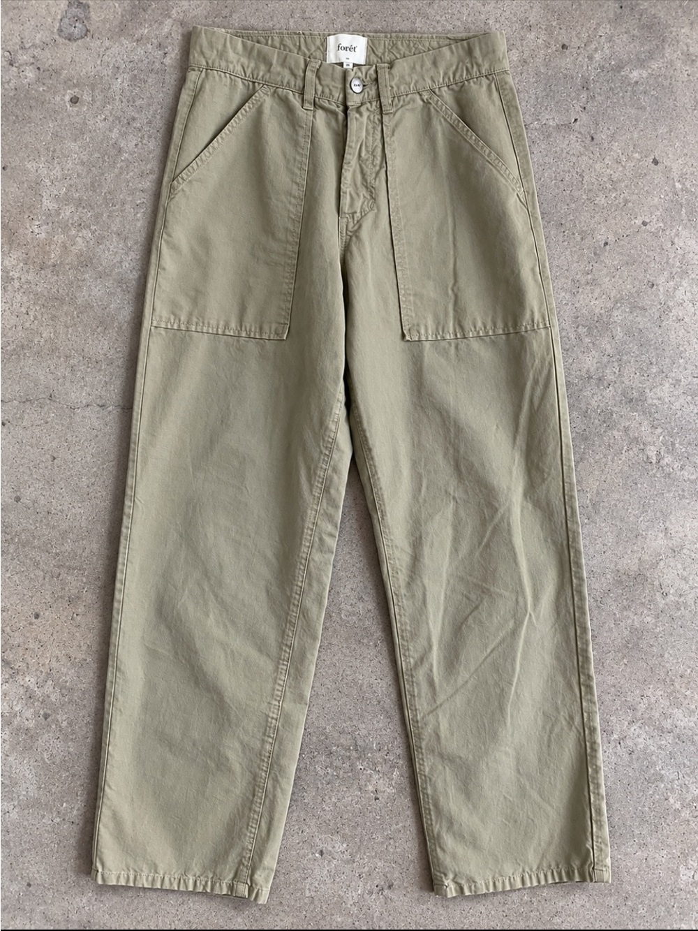 Forét Sierra Pants Khaki Pants Woman 28 Organic Cotton Utility Workwear Ripstop